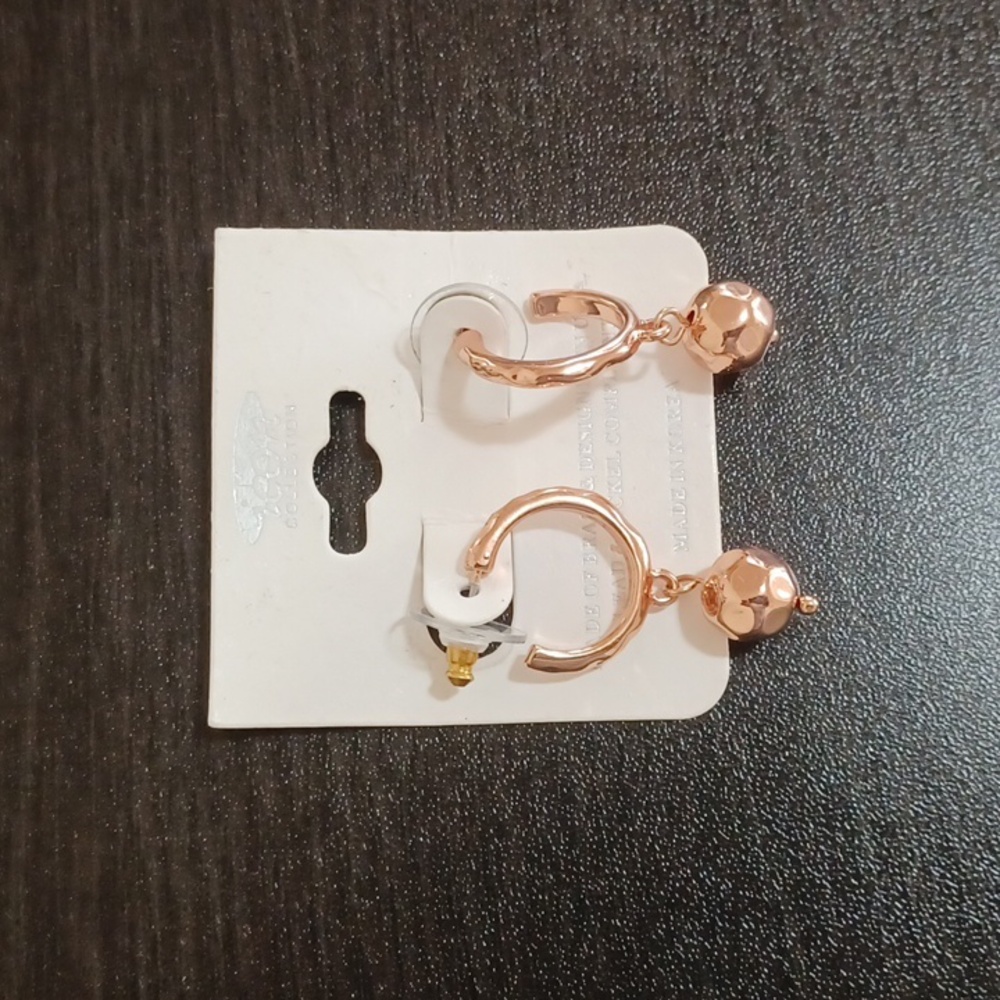 ICON Rose Gold Dangle Earrings